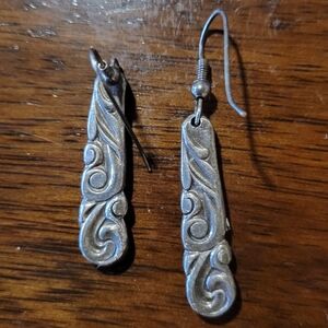 Elegant Silver Swirl Earrings